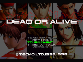 Dead or Alive title screen for Playstation